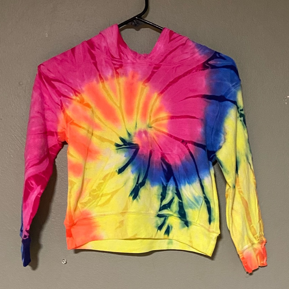 Brand New Neon Tie-Dye Crop Hoodies - Sz S